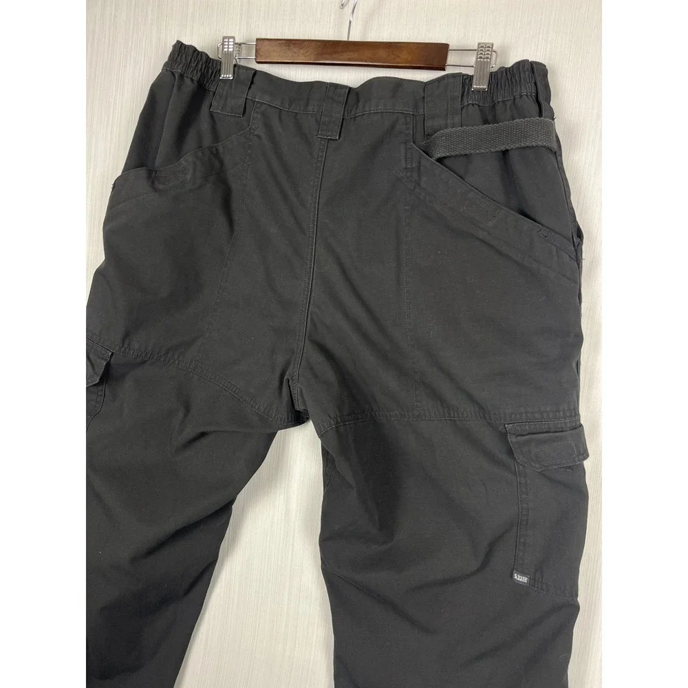 5.11 Tactical Series Cargo Pants Mens 40x30 Black Ripstop Utility Rugged